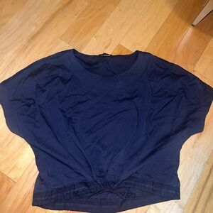 Navy Blue Zara cinched Top